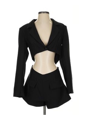 Camila Coelho Black Cropped Blazer Dress